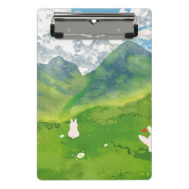 Prancheta Coelhinho Bonito na Área de Montanha Mini Área de 