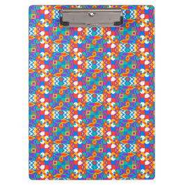 Prancheta colorida com um geométrico vibrante