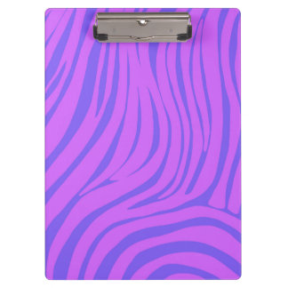 Prancheta com padrão de zebra em Pop Art Neon