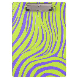 Prancheta com padrão de zebra em Pop Art Neon