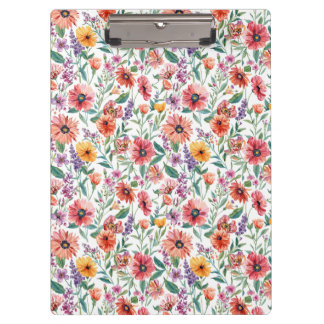 Prancheta com Padrão Floral Personalizado