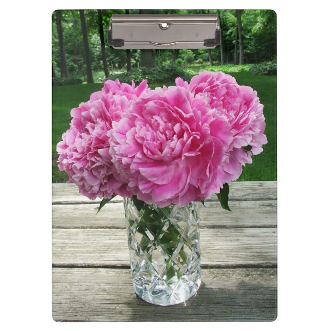 Prancheta cor-de-rosa das peônias (Frente)