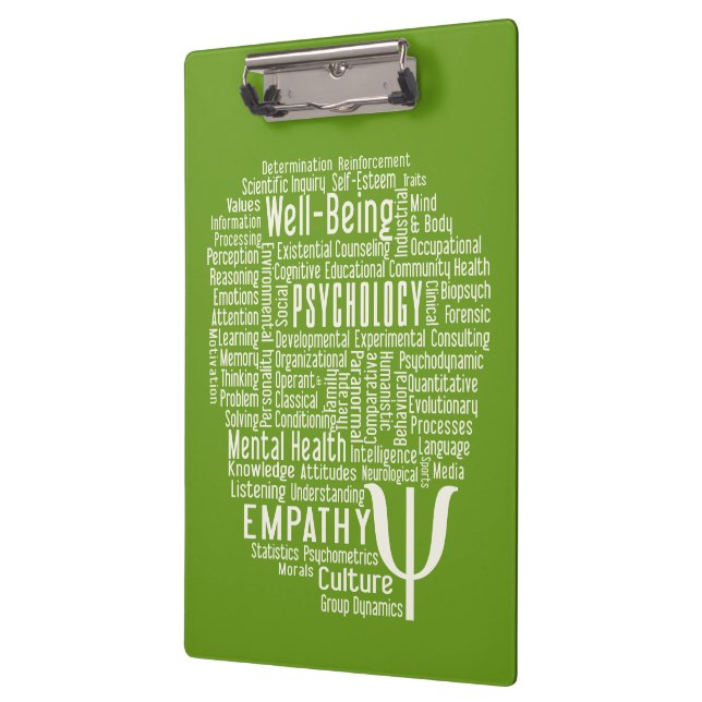 Prancheta da nuvem da palavra da PSICOLOGIA (Esquerda)