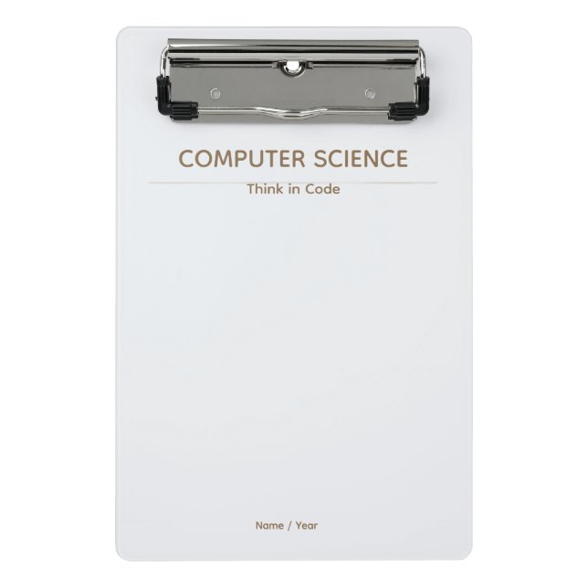 Prancheta de Ciência da Computação – Design Minima (Frente)