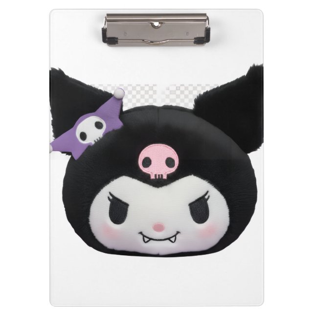 Prancheta de clip com bichinhos Kuromi e My Melody (Frente)