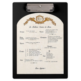 Prancheta de Cozinha Menu Francês