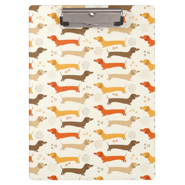 Prancheta de Dachshunds e Pontos Polka (Frente)