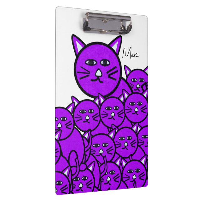 Prancheta de Gatos Gatinhos Roxos Fofos  (Direita)