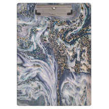 Prancheta de mármore azul à moda do escritório do