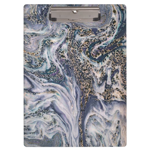 Prancheta de mármore azul à moda do escritório do (Frente)