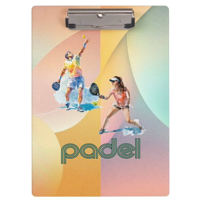 Prancheta de Padel – Estilo Vibrante de Padel (Frente)