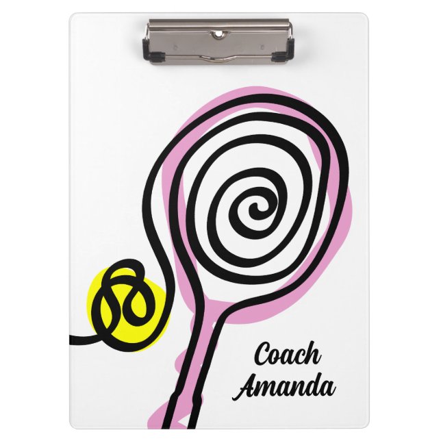 Prancheta de treinador de tênis feminino A4 com la (Frente)