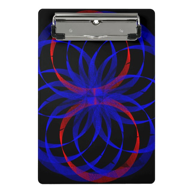 Prancheta Double Blueberry Color Geometric Mini Clipboard (Frente)