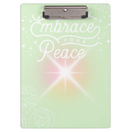 prancheta escolar/escritório "Abraçe sua Paz"