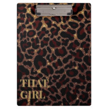 Prancheta Estampa Leopardo Aquela Garota