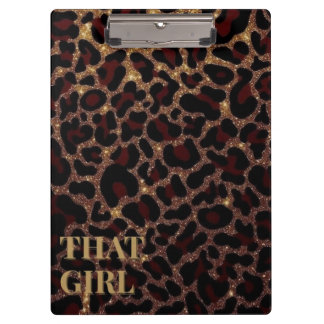 Prancheta Estampa Leopardo Aquela Garota