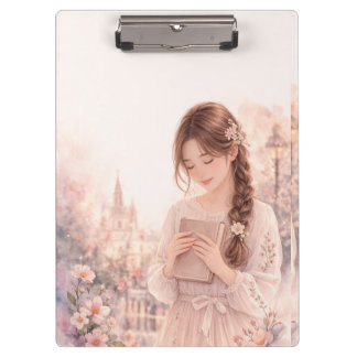 Prancheta Estética Menina Floral Sonhadora – Bonit