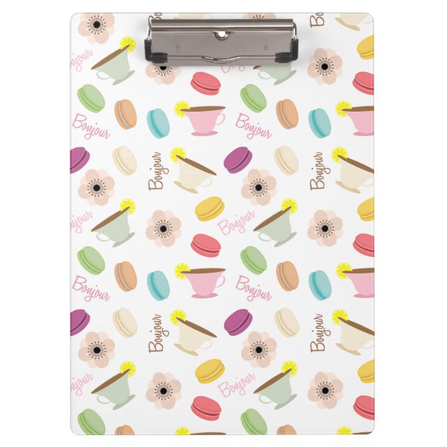 Prancheta francesa do teste padrão da comida (Frente)