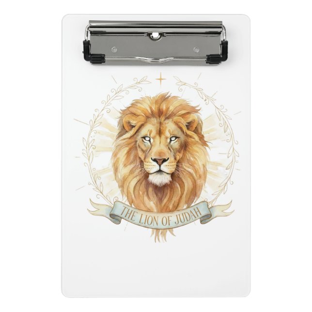 Prancheta Lion of Judah Mini Clipboard - 6" x 9" Christian  (Frente)