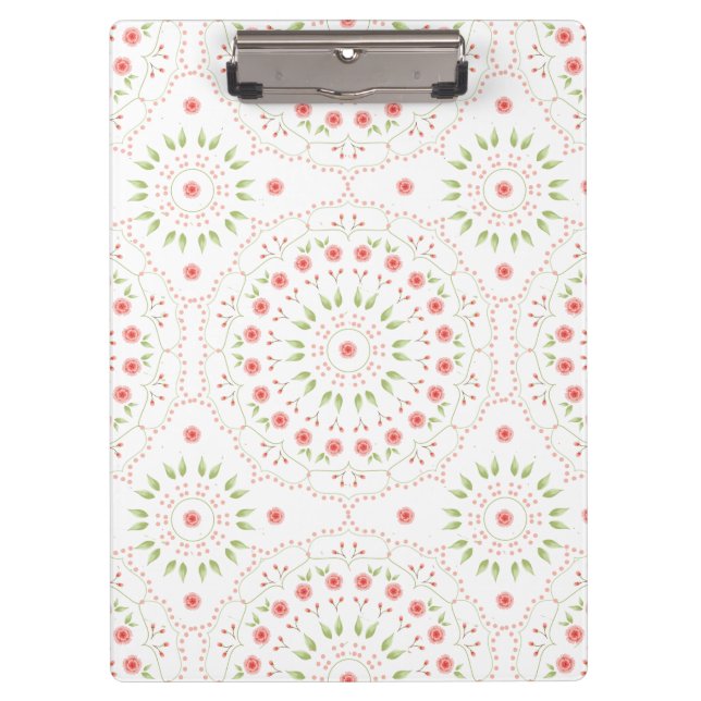 Prancheta Mandala Floral Pêssego (Frente)