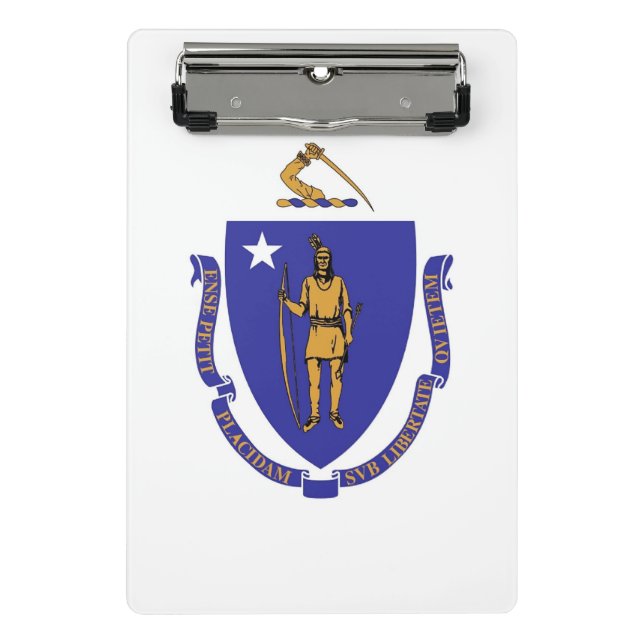 Prancheta Mini área de transferência com bandeira de Massach (Frente)