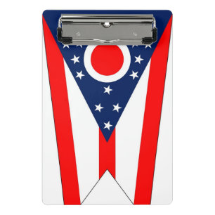 Prancheta Mini área de transferência com bandeira de Ohio,