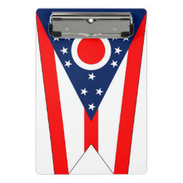 Prancheta Mini área de transferência com bandeira de Ohio, E