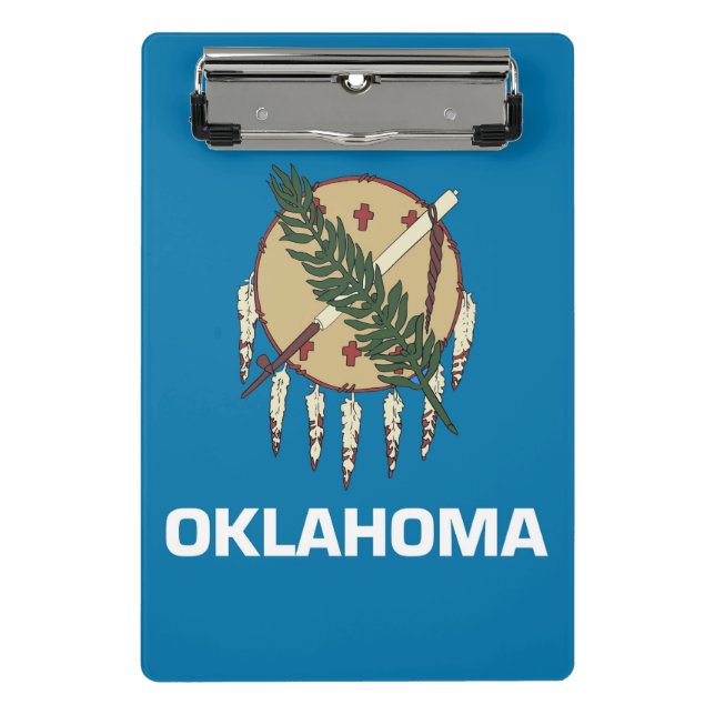 Prancheta Mini área de transferência com bandeira de Oklahom (Frente)