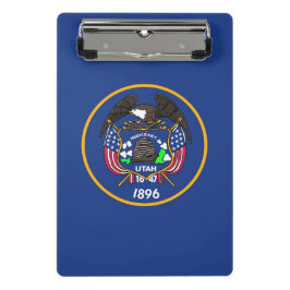 Prancheta Mini área de transferência com bandeira de Utah, E