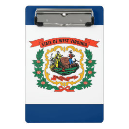 Prancheta Mini área de transferência com bandeira de West Vi