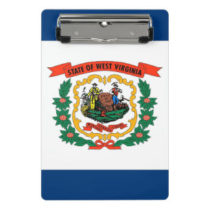 Prancheta Mini área de transferência com bandeira de West Vi