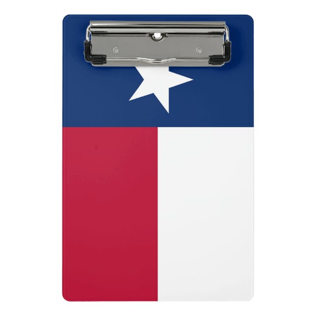 Prancheta Mini área de transferência com bandeira do Texas,  (Frente)
