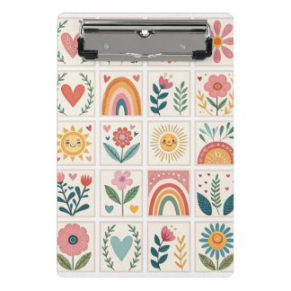 Prancheta Mini Clipboard Pequenas Suprimentos de Escritório