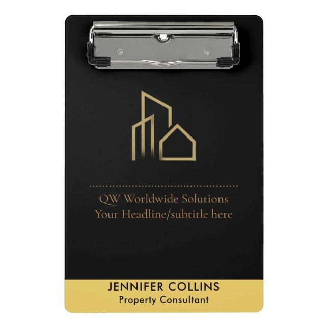 Prancheta Modern Realtor Logo Mini Promo clipboard (Frente)
