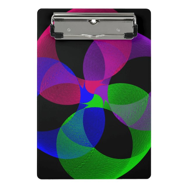 Prancheta Multi Color Fusion Geometric Mini Clipboard (Frente)