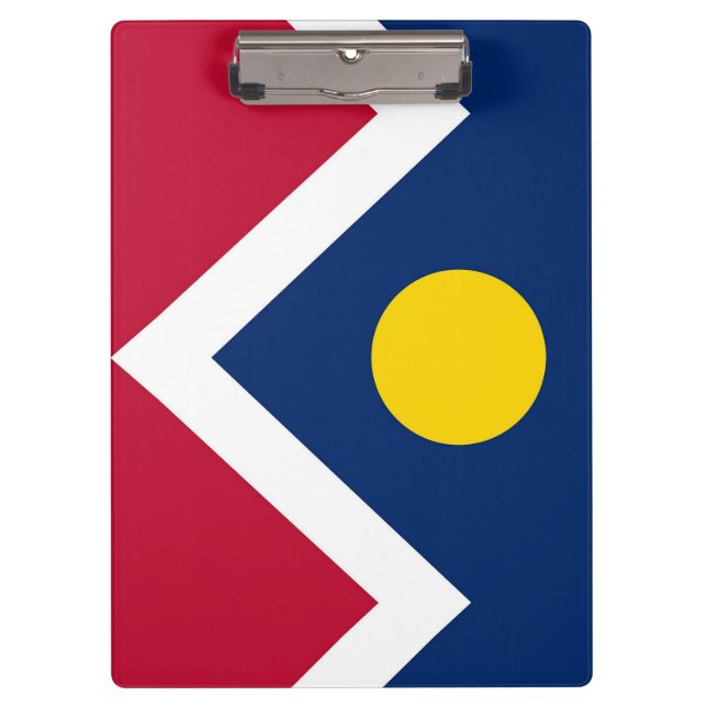 Prancheta Patriótica com a bandeira de Denver, EUA (Frente)