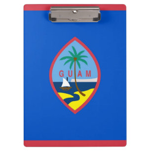 Prancheta patriótica com a bandeira de Guam, EUA