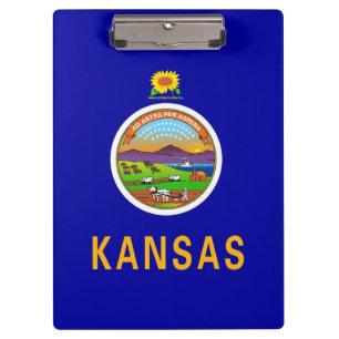 Prancheta patriótica com a bandeira de Kansas, EU