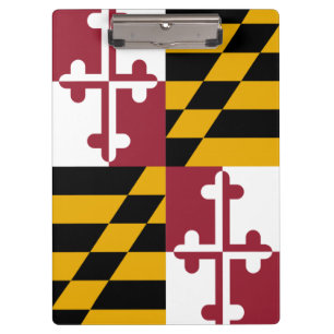 Prancheta patriótica com a bandeira de Maryland,