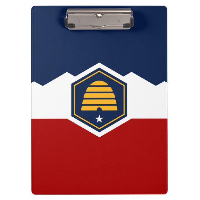 Prancheta Patriótica com a bandeira de Utah, EUA (Frente)