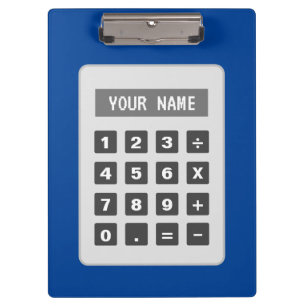 Prancheta personalizada com design de calculadora