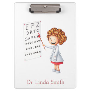 Prancheta personalizada com ilustração de médico