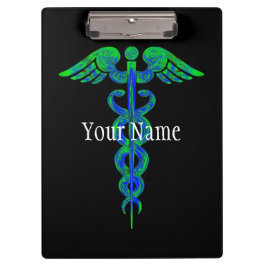 Prancheta personalizada da enfermeira do Caduceus