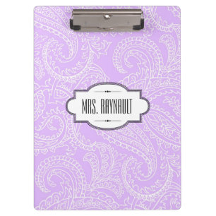Prancheta personalizada de Paisley do Lilac