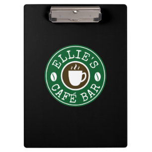 Prancheta personalizada para barista para cafeteri