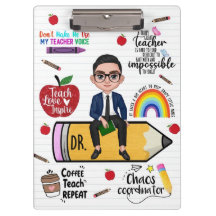 Prancheta Personalizada para Professor Volta às Au