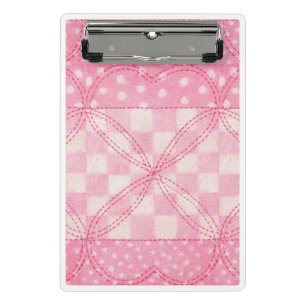 Prancheta PINK HEART QUILT Mini Área de Transferência