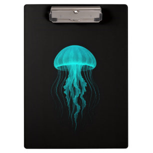 Prancheta Preta 4 Luxo, Água Glow Jellyfish