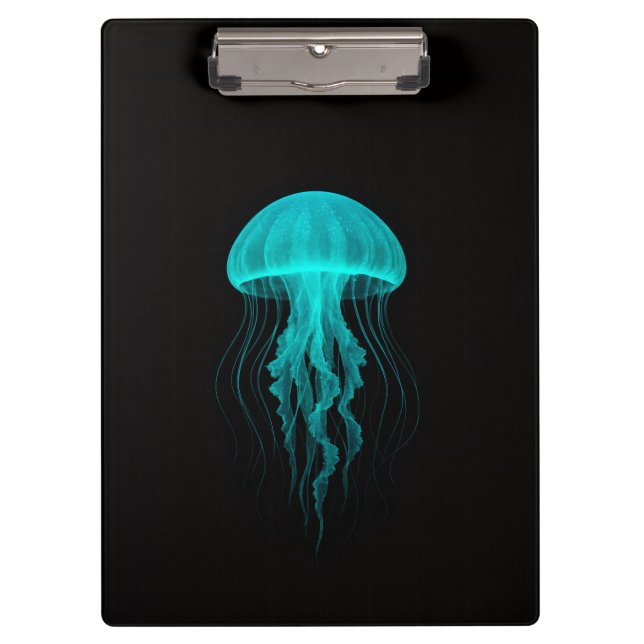 Prancheta Preta 4 Luxo, Água Glow Jellyfish (Frente)