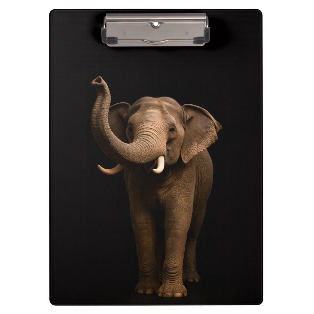Prancheta Preta 4 Luxo, Elefante Poderoso (Frente)